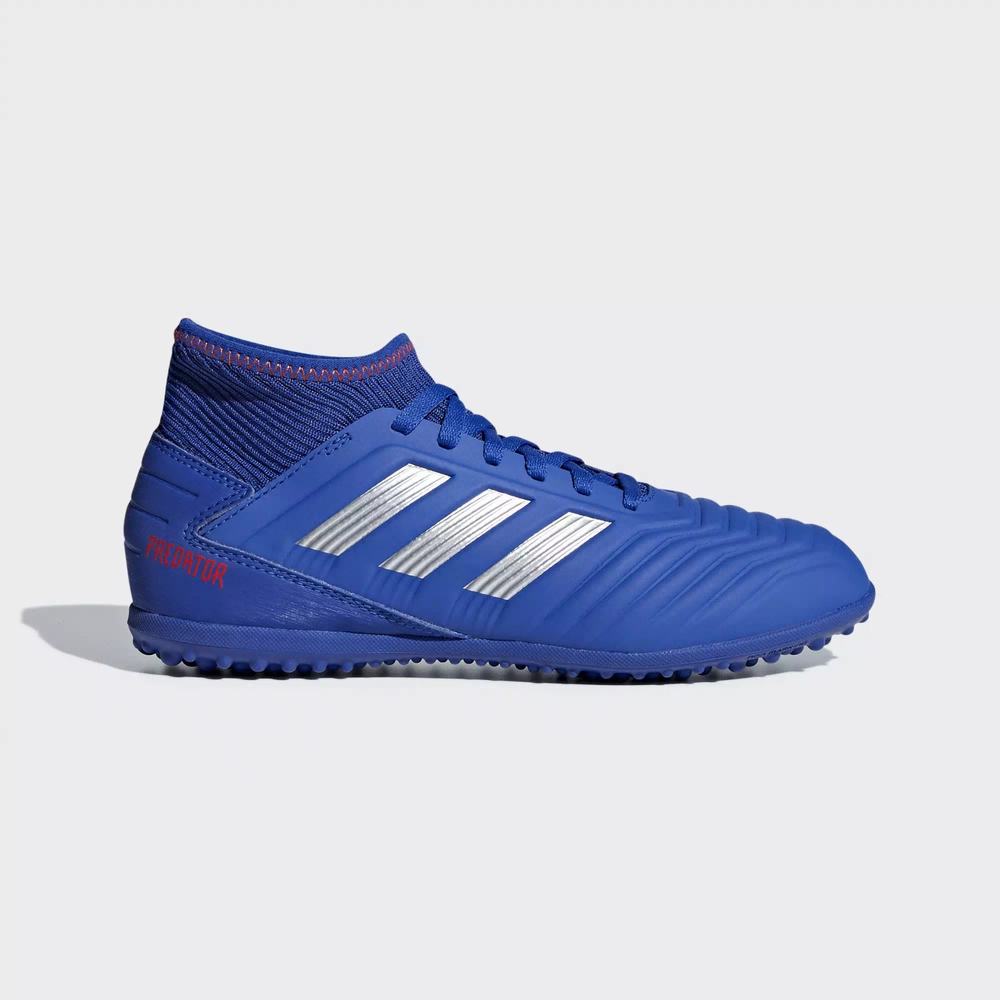 Adidas Predator Tango 19.3 Turf Tenis De Futbol Azules Para Niña (MX-44832)